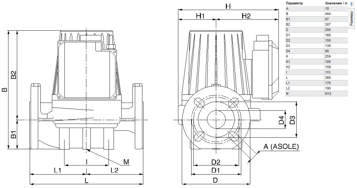 Циркуляционный насос DAB BMH 60/360.80 T